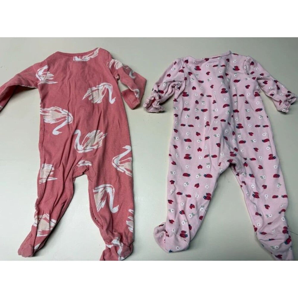 Baby Girl Sleeper Pajama Lot 6-9M 9M Carter's Cloud Island 5 Pieces - Picture 6 of 7